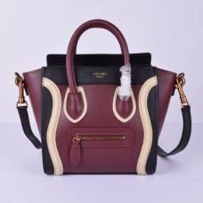 Geantă Celine Small Luggage Tote Negru Vin Alb
