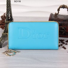 Portofel Christian Dior albastru deschis cu fermoar 116 Portofel Christian Dior albastru deschis cu fermoar 116