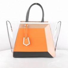 Geantă Fendi 2Jours portocalie transparentă din PVC Geantă Fendi 2Jours portocalie transparentă din PVC