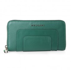 Portofel din piele cu fermoar Bvlgari Serpenti Original, verde, 201301