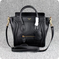 Genți Celine Small Luggage Tote din piele neagră Genți Celine Small Luggage Tote din piele neagră