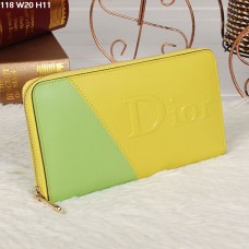 Portofel Christian Dior cu fermoar multicolor galben/lime 118 Portofel Christian Dior cu fermoar multicolor galben/lime 118