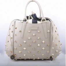 Geantă mare Fendi B Fab din piele albă cu bijuterii aurii, cu mâner superior Geantă mare Fendi B Fab din piele albă cu bijuterii aurii, cu mâner superior