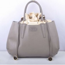 Geantă mare cu mâner superior Fendi B Fab din piele de căprioară gri Geantă mare cu mâner superior Fendi B Fab din piele de căprioară gri