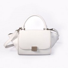 Geantă mică Celine Trapeze din piele albă Geantă mică Celine Trapeze din piele albă