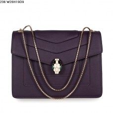 Geantă Bvlgari Serpenti GM din piele de vițel violet Geantă Bvlgari Serpenti GM din piele de vițel violet