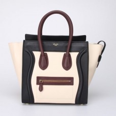 Geantă Celine Large Luggage Tote Neagră și Albă pentru Vin
