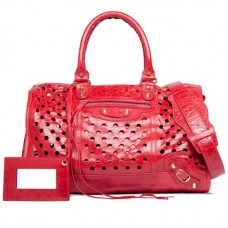 Balenciaga Maxi Twiggy M Polka Dots Roșu