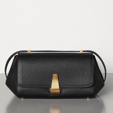 Geantă mică Bottega Veneta BV Angle în culoarea Palmellato neagră