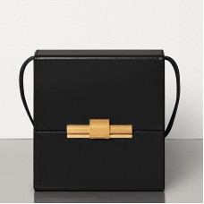 Geantă Bottega Veneta Daisey din piele de vițel franceză neagră