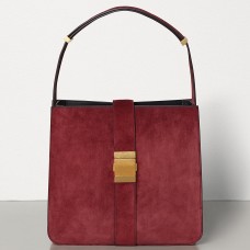 Geantă Bottega Veneta Marie din piele întoarsă de culoare Bordeaux