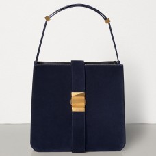 Geantă Bottega Veneta Marie din piele întoarsă bleumarin