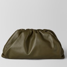 Geantă de mână Bottega Veneta The Pouch din piele de vițel muștar
