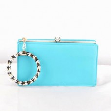 Pochette cu rama Bvlgari Serpenti din piele originala Sky Blue 82121