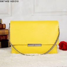 Geantă de umăr Celine Blade Flap din piele de vițel, galben lămâie 5367