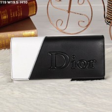 Portofel Christian Dior multicolor negru/alb cu clapă 119 Portofel Christian Dior multicolor negru/alb cu clapă 119