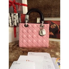 Geantă de mână din piele roz Replica Dior Lady Totes