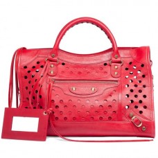 Balenciaga City Polka Dots Roșii