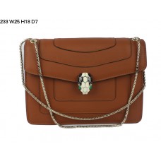 Geantă de umăr Bvlgari Serpenti din piele de vițel GM Galben Pământ 233 Geantă de umăr Bvlgari Serpenti din piele de vițel GM Galben Pământ 233