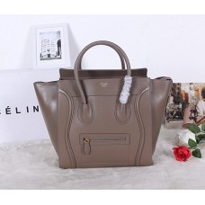 Geantă Celine Large Luggage Tote gri închis