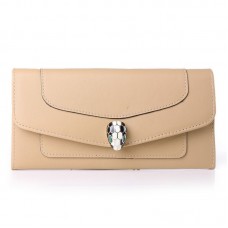 Portofel din piele original Bvlgari Serpenti, culoare caisă, 201302
