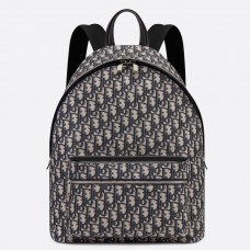 Rucsac Dior Oblique negru din pânză