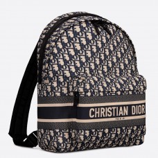 Rucsac Dior Diortravel din pânză tehnică albastră oblică