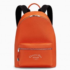 Rucsac Dior Rider din piele de vițel portocalie