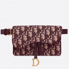 Geantă Dior Bordeaux Oblique Saddle Belt