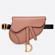 Geantă Dior Saddle Belt din piele de vițel pudră și netedă
