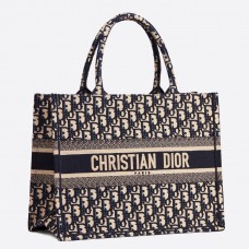 Geantă Dior mică tip carte din pânză oblică albastră Geantă Dior mică tip carte din pânză oblică albastră