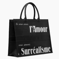 Geantă Dior Surrealism Book din piele de vițel imprimată neagră Geantă Dior Surrealism Book din piele de vițel imprimată neagră