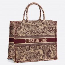 Geantă Dior Burgundy Book Tote Toile De Jouy Geantă Dior Burgundy Book Tote Toile De Jouy