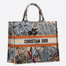 Geantă Dior Book Toe Denim Blue Toile De Jouy Tropicalia