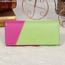 Portofel Christian Dior multicolor cu clapă, culoare lime/piersică, 119 Portofel Christian Dior multicolor cu clapă, culoare lime/piersică, 119