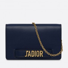 Portofel Dior bleumarin J'Adior cu lanț Portofel Dior bleumarin J'Adior cu lanț