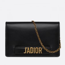 Portofel Dior negru J'Adior cu lanț Portofel Dior negru J'Adior cu lanț