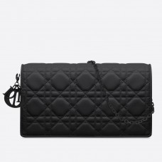 Dior Lady Dior Ultra Clutch Negru cu Lanț