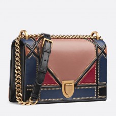 Geantă Dior Diorama cu model patchwork multicolor