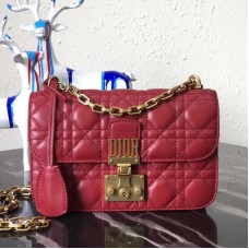Geantă mică Dior Dioraddict Flap din piele de miel roșie