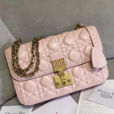Geantă Dior Dioraddict Flap din piele de miel roz