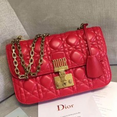 Geantă Dior Dioraddict Flap din piele de miel roșie