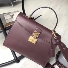 Geantă tote Dior DiorAddict din piele de vițel Bordeaux