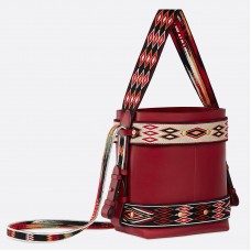 Geantă Dior Diorodeo roșie din piele de vițel