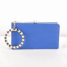 Pochette cu rama Bvlgari Serpenti din piele originala albastra 82121