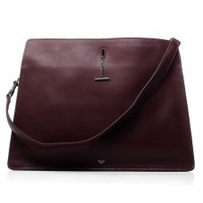 Geantă de umăr Celine Original din piele, roșu vin 3355 Geantă de umăr Celine Original din piele, roșu vin 3355