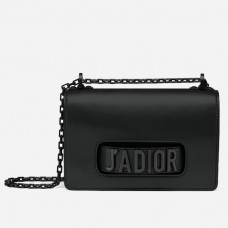 Geantă Dior J'Adior cu clapă din piele de vițel ultra mată neagră