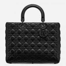 Geantă Dior Lady Dior Ultra-Matte So Black Large Geantă Dior Lady Dior Ultra-Matte So Black Large