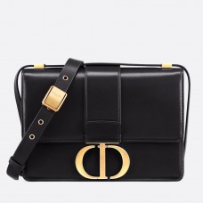 Geantă de umăr Dior 30 Montaigne din piele de vițel neagră