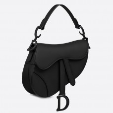 Geantă Dior Mini Saddle din piele neagră ultra mată Geantă Dior Mini Saddle din piele neagră ultra mată